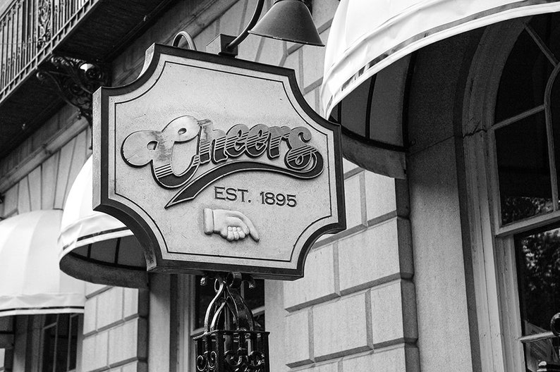 Cheers Bar Sign, Boston Photography, Cheers TV Show, Cheers Memorabilia ...