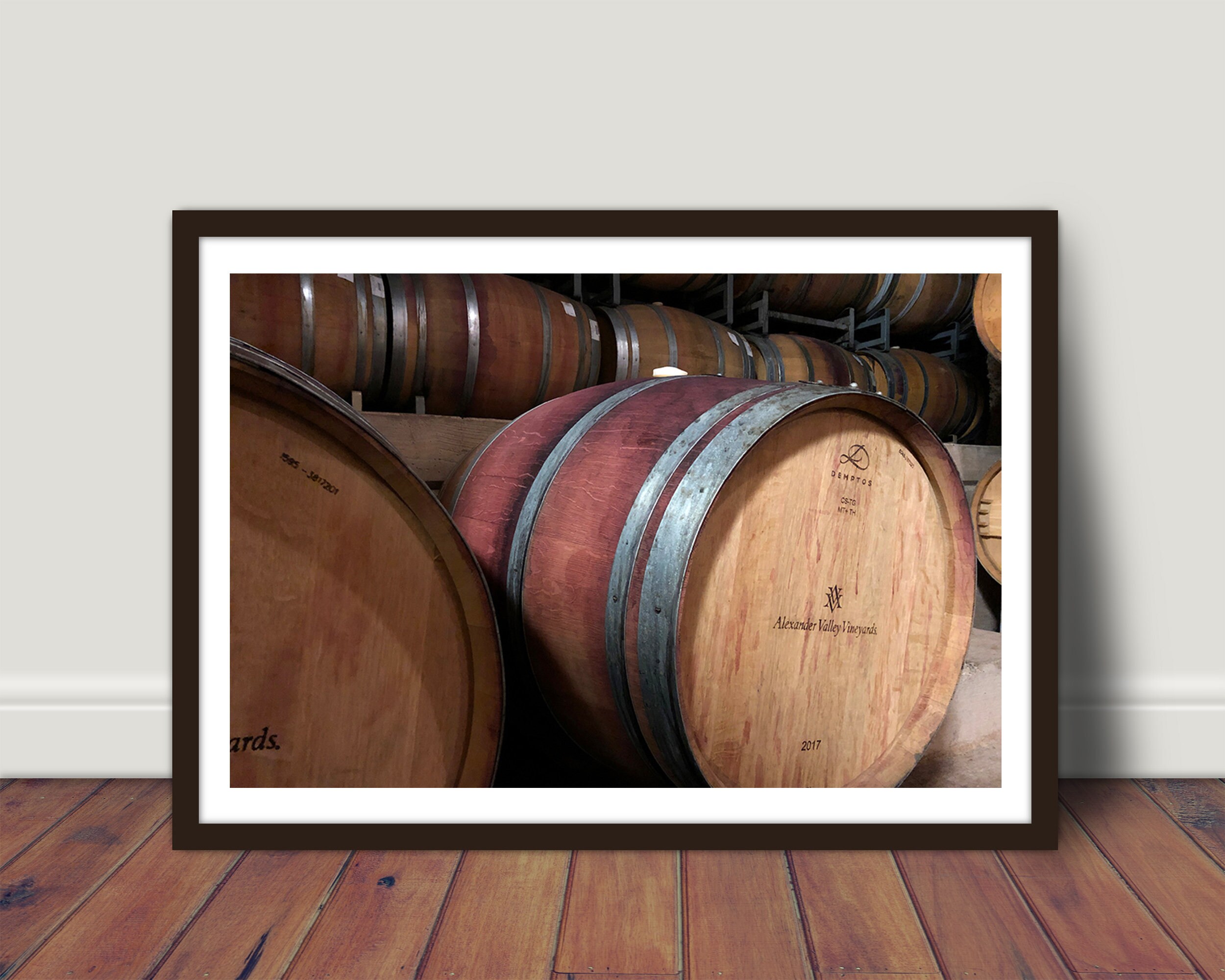Wine Barrel Photograph, Wine Barrels, California Wine Country