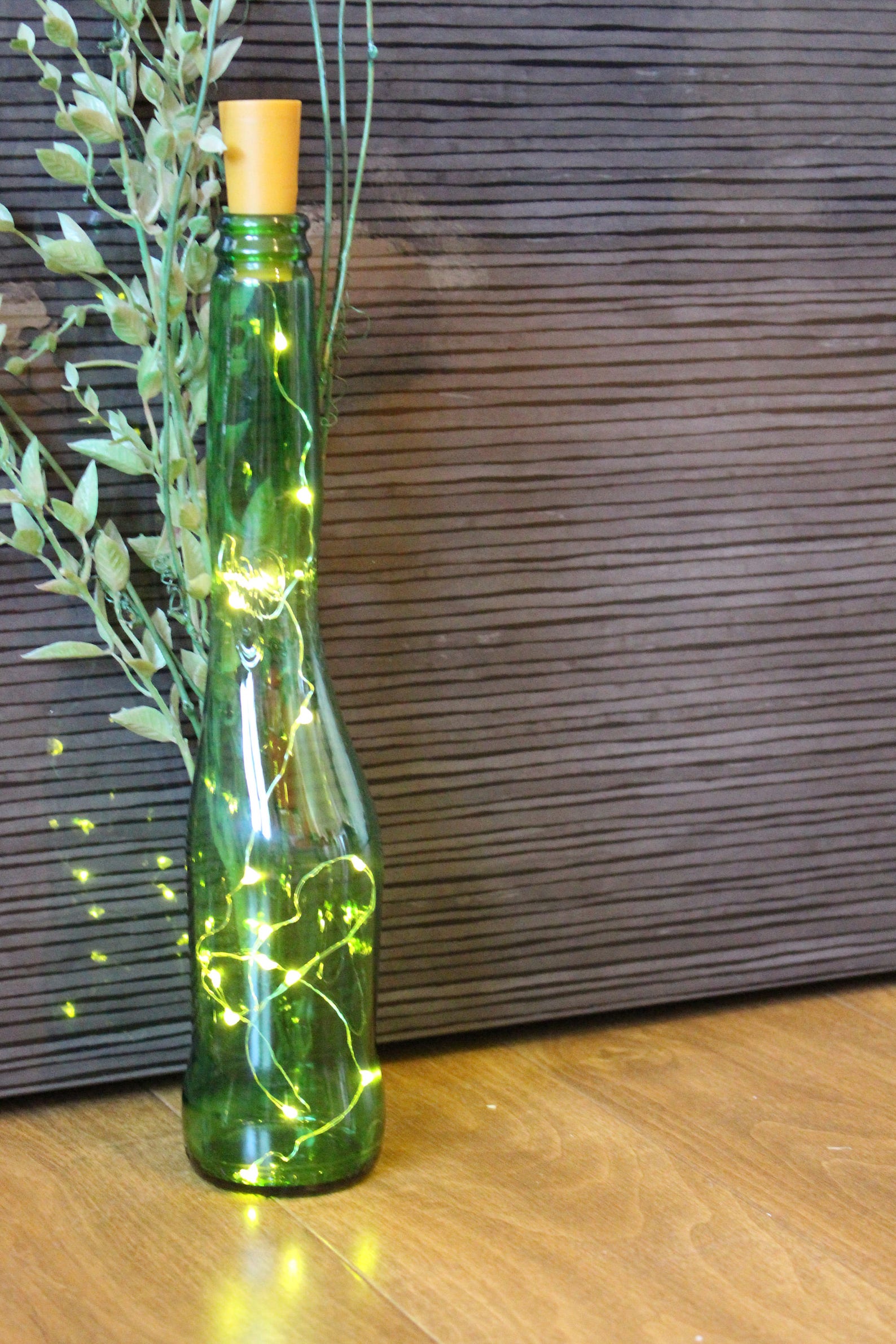 Table Decor Collection With String Light - Stretched Bottle - Etsy