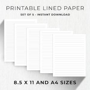 PDF di carta a righe stampabile, Carta a righe larghe, Carta a righe universitarie, Pagine a righe, carta digitale, carta da lettere a righe, carta a righe kdp