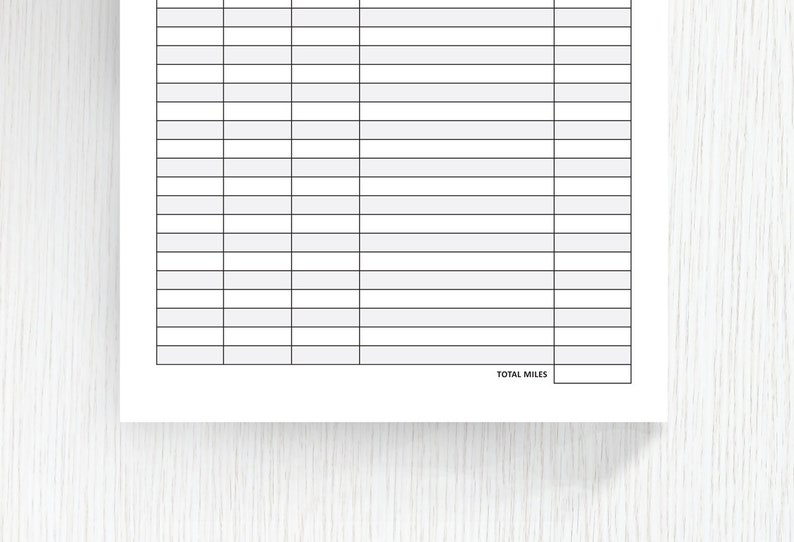 Editable Fillable Mileage Log. Mileage Tracker. Business Mileage. Miles ...