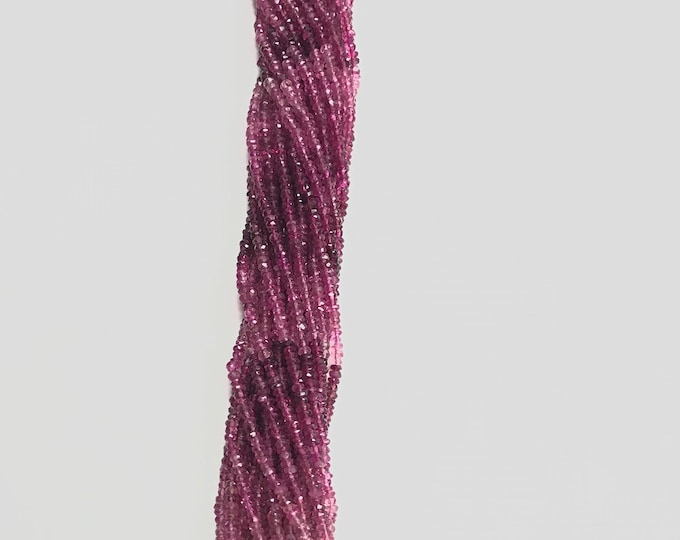 AAA Pink Tourmaline Faceted Rondelle Beads 3-4mm Pink Tourmaline Beads Rubellite Rondelle Beads Rubellite Color Tourmaline Faceted Beads