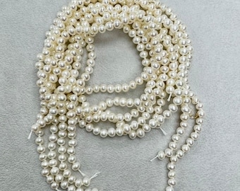 Round Freshwater Pearl Beads 4mm - Classic White & Cream Collection
