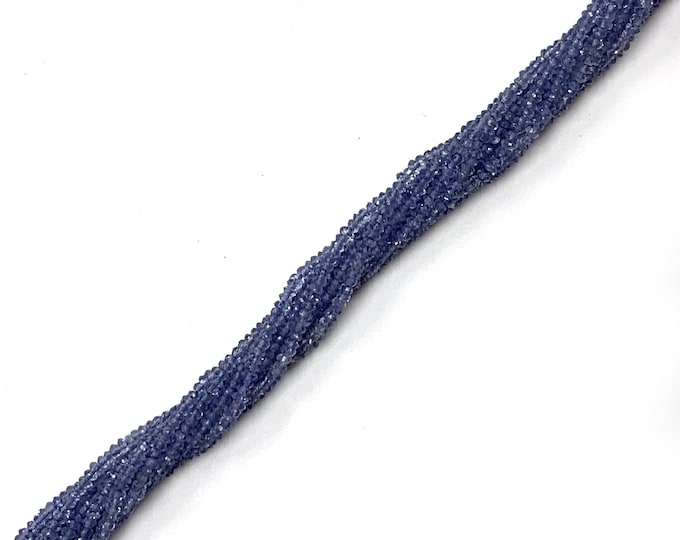 AAA Tanzanite Faceted Rondelle Beads by Kdgems Tanzanite Beads Tanzanite Rondelle beads Wholesale Beads Dark Color Tanzanite Beads