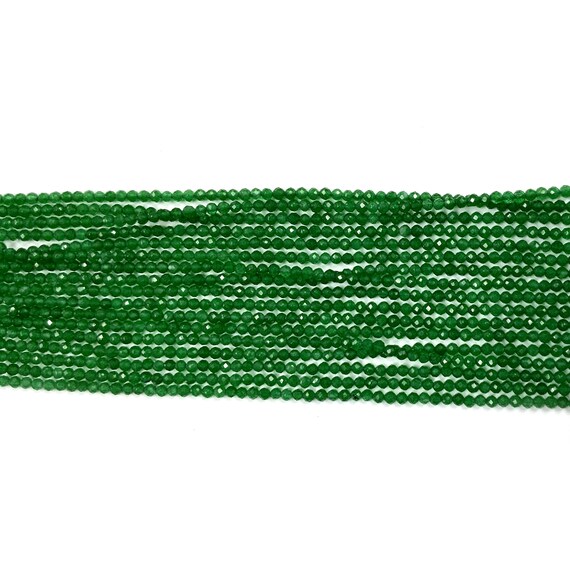 Green Tourmaline Untreated Gemstone Faceted Round 2mm Beads - Etsy
