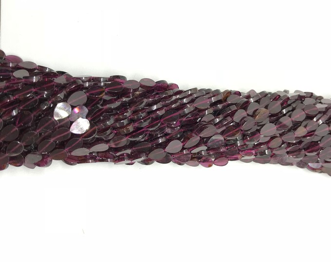 Garnet Untreated Gemstone smooth pear shape beads 3-4MM 13 inch strands- Jewelry Making Supplies