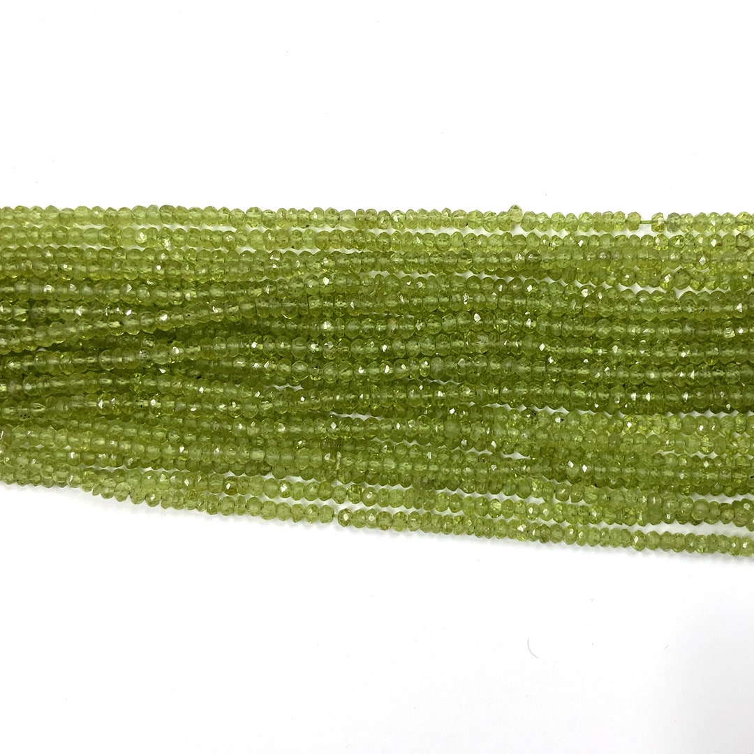 Perline Di Pietra Preziosa Lisce E Lucidate Rotonde In Peridoto - Foto 10