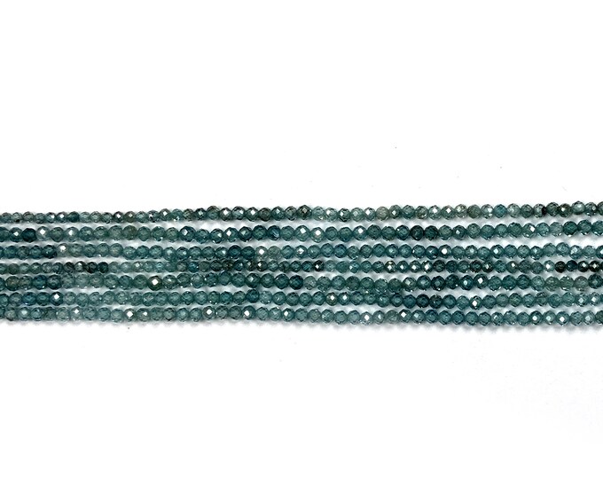 Blue Zirconia Treated Gemstone Faceted Rondelle 3-4MM Beads 13 inches strands- Jewelry Making Supplies