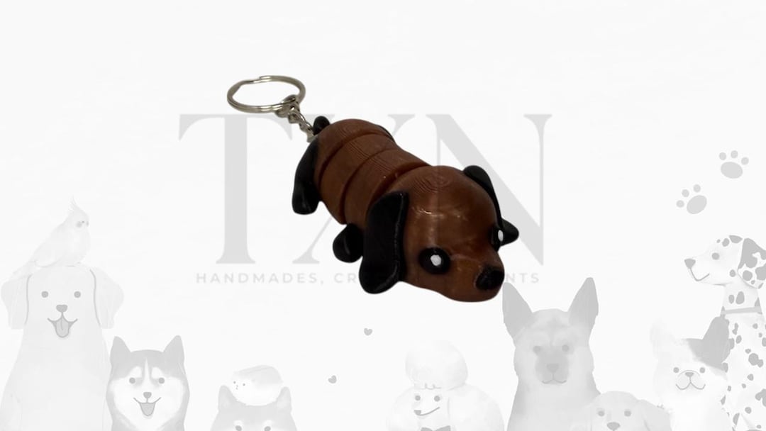 Adorable 3d-printed Dog Keychain – Flexible & Fun! - Etsy