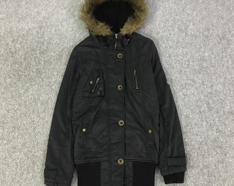 Vintage Abercrombie & Fitch Fur Hoodies Fullzip Jacket Japan Style