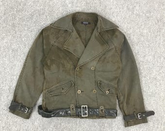 Vintage Japanese Brand Zig Zag Single Pacth D Pocket Bomber Jacket