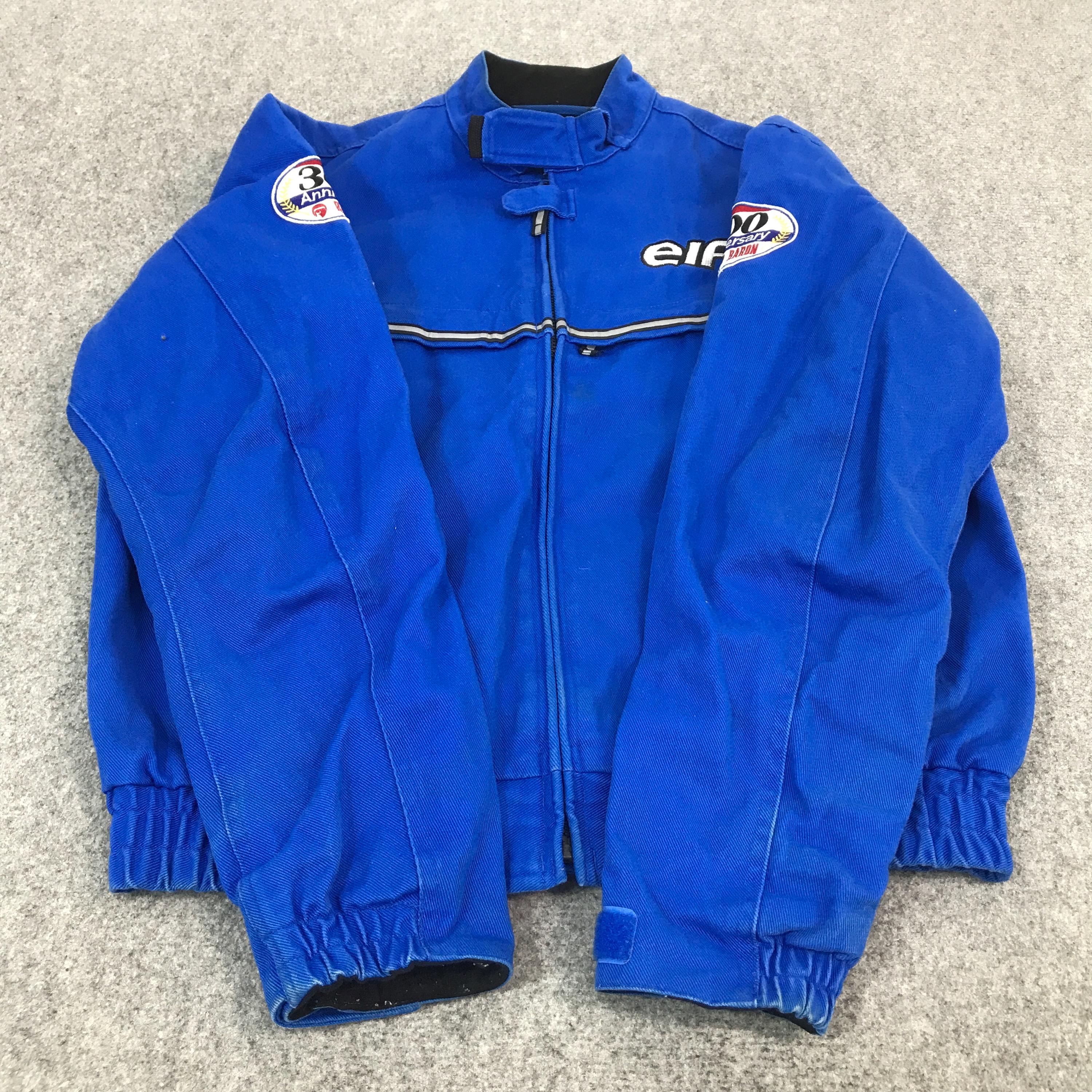 ヴィンテージ エルフ レーシング モーターサイクル ボンバー ブルー 