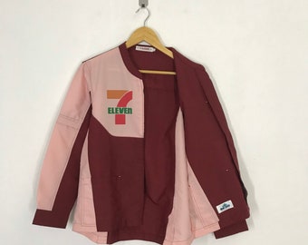Vintage Workwear Japanese 7 Eleven Uniform Zip Jacket - Etsy