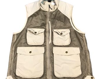 COLUMBIA PFG Fishing Vest Jacket Men's Medium Vintage 90's - Mesh