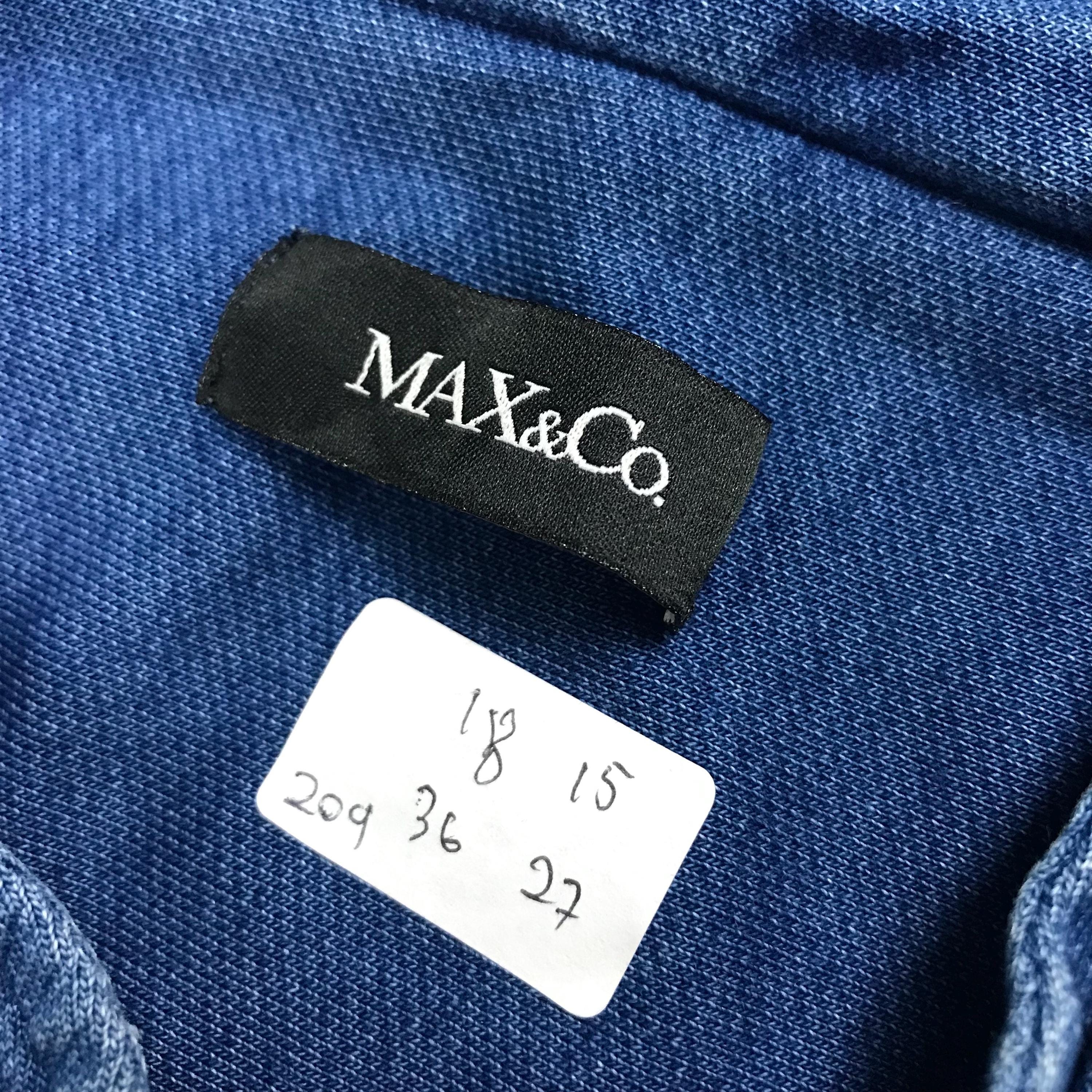 ヴィンテージ Max&co ブルーデニムスタイル パーカー ダブルポケット 
