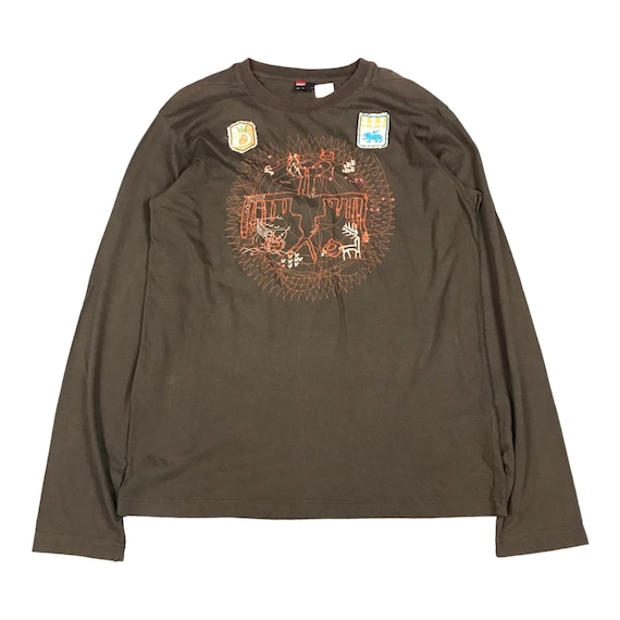 Vintage Diesel Long Sleeve Tshirt Brown Rare Denim - Etsy