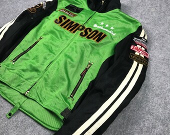 Vintage Simpson Racing Zipper Green Jacket - Etsy