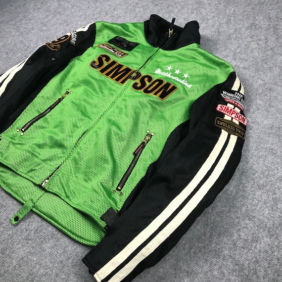 Vintage Simpson Racing Zipper Green Jacket - Etsy