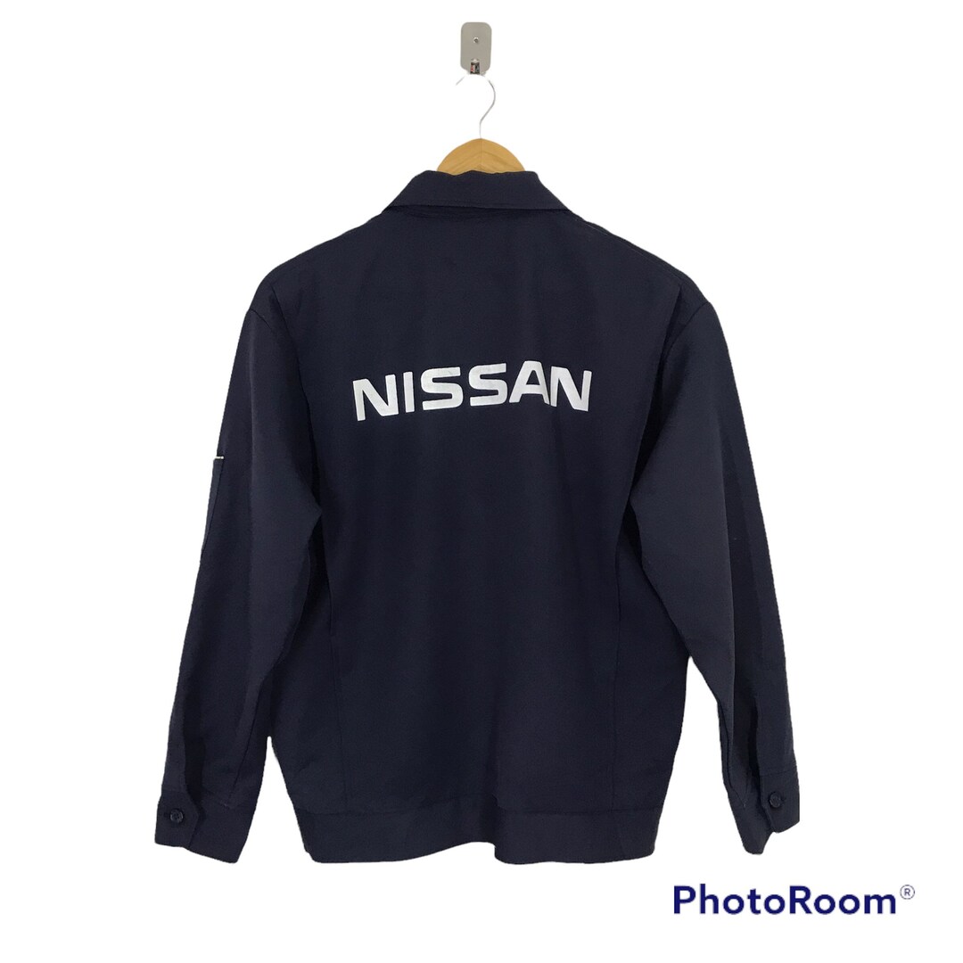 ジャケット [MATINKIM]vintage graphic jersey zip up in navy mens-navy-michigan-wolverines-