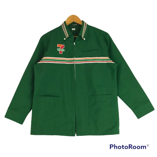 Vintage 7 Eleven embroidery logo uniform Japanese jacket