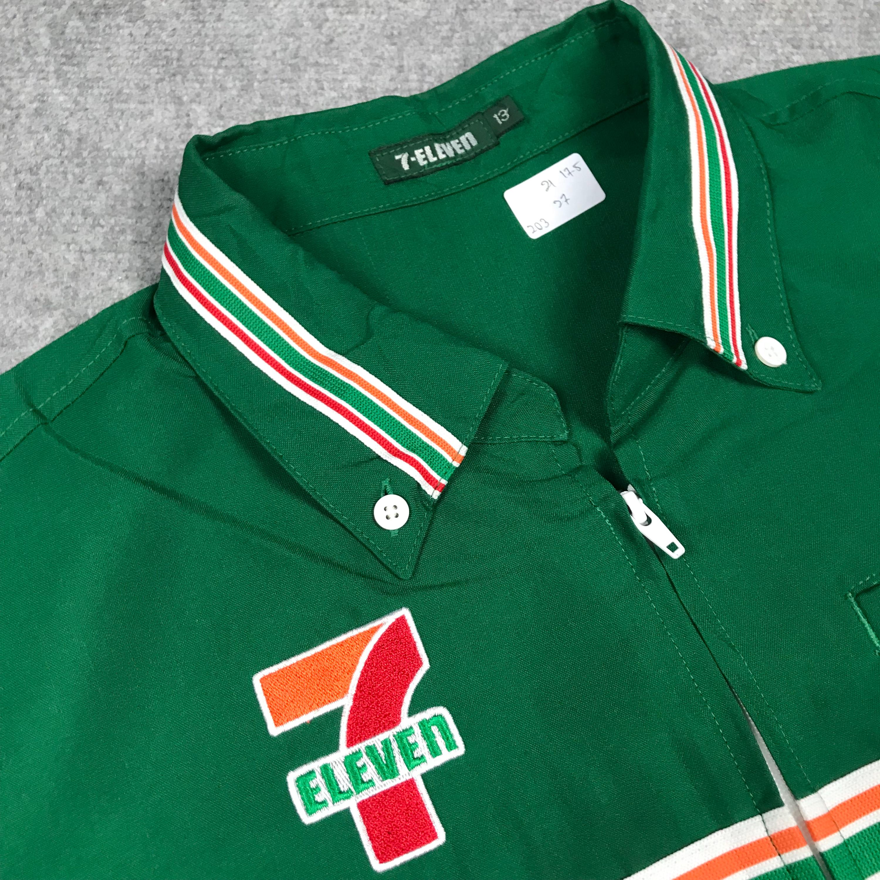 Vintage 7 Eleven Work Uniform Japan Short Sleeve Jacket Free 