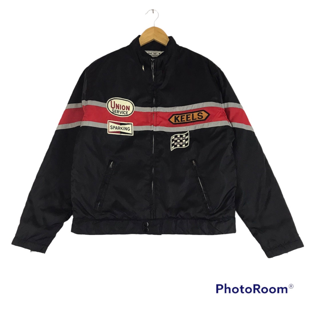 Vintage 80s Racing H.S.T Japanese United Service Quilted Vintage 80s Racing H.S.T Japanese United Service Quilted