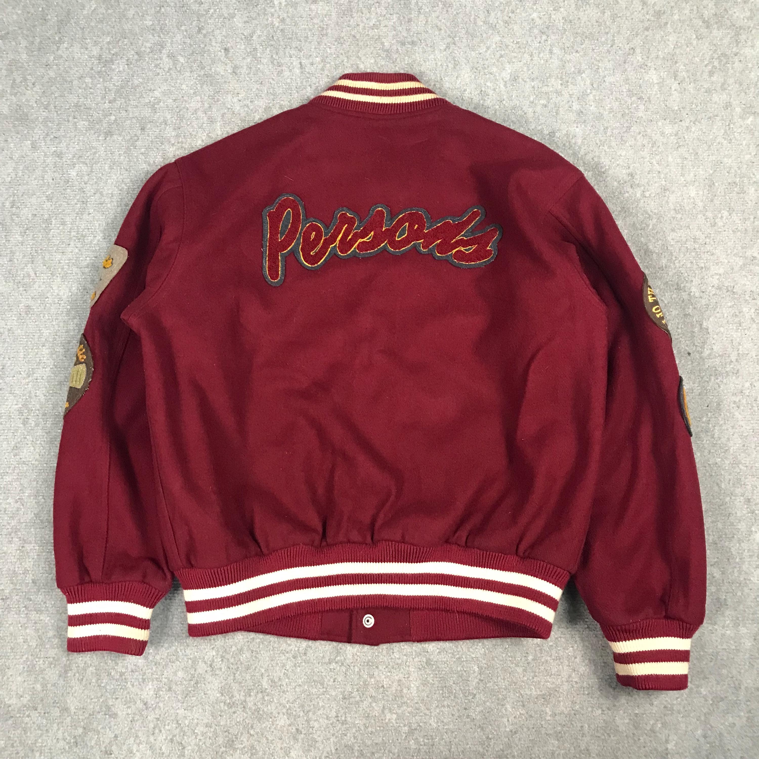 PERSON'S VARSITY ジャケット Vintage Person's Varsity Snap Button Wool Jacket Japanese - Etsy