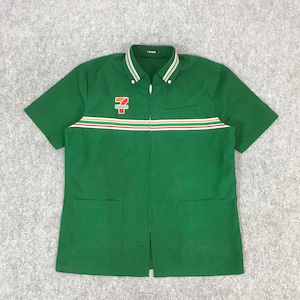 Vtg japan 7 eleven uniform og japan short sleeve shirt jacket