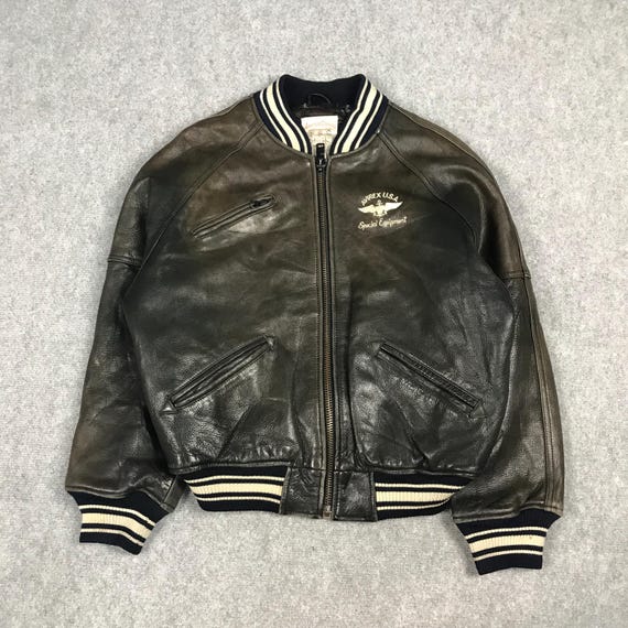 Vintage American Classic by Avirex Leather Bomber Jacket Big