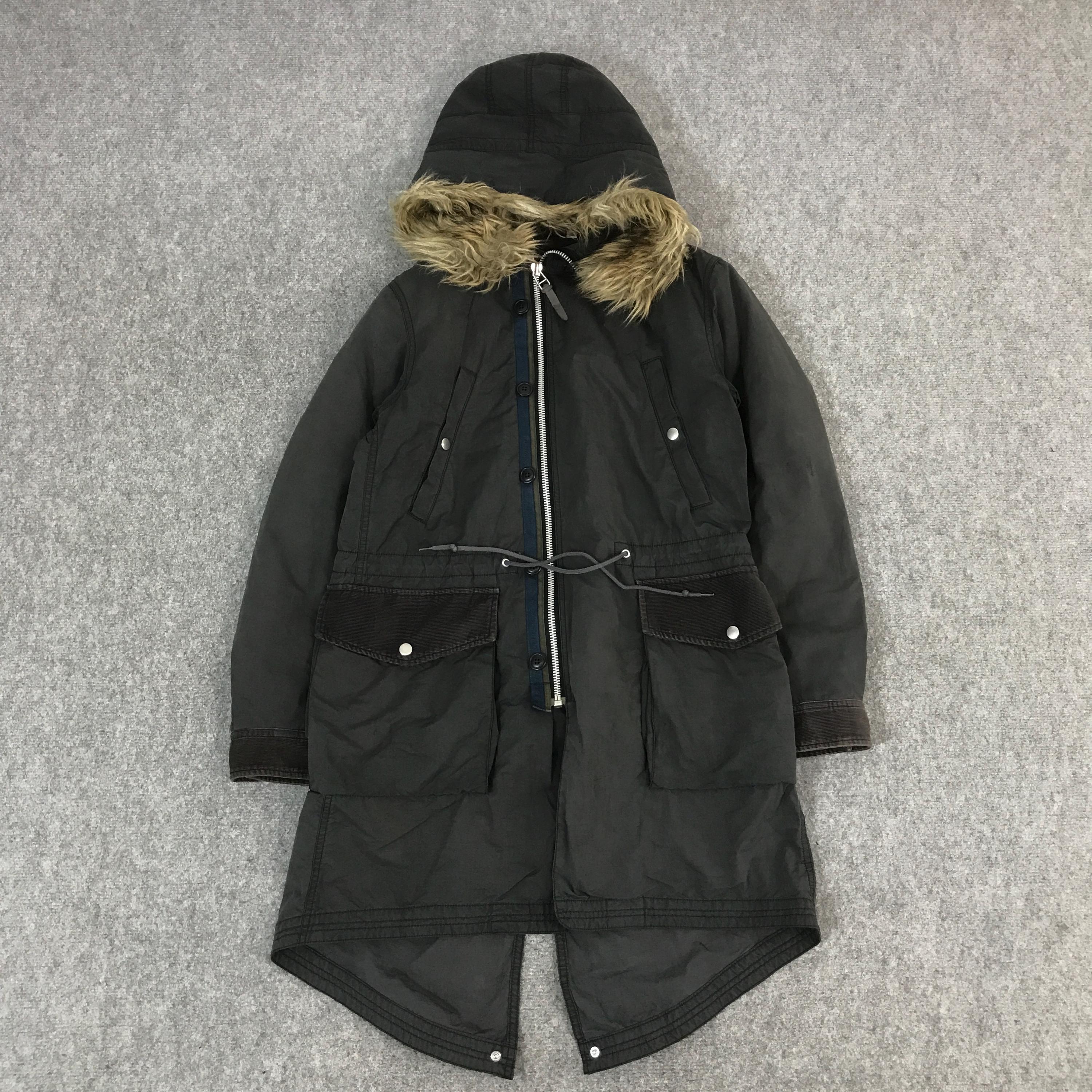希少 UNDERCOVER FRAGMENT LACE UP PARKA Vintage Undercover X Uniqlo Jun Takahashi Parkas Fur Hoodies