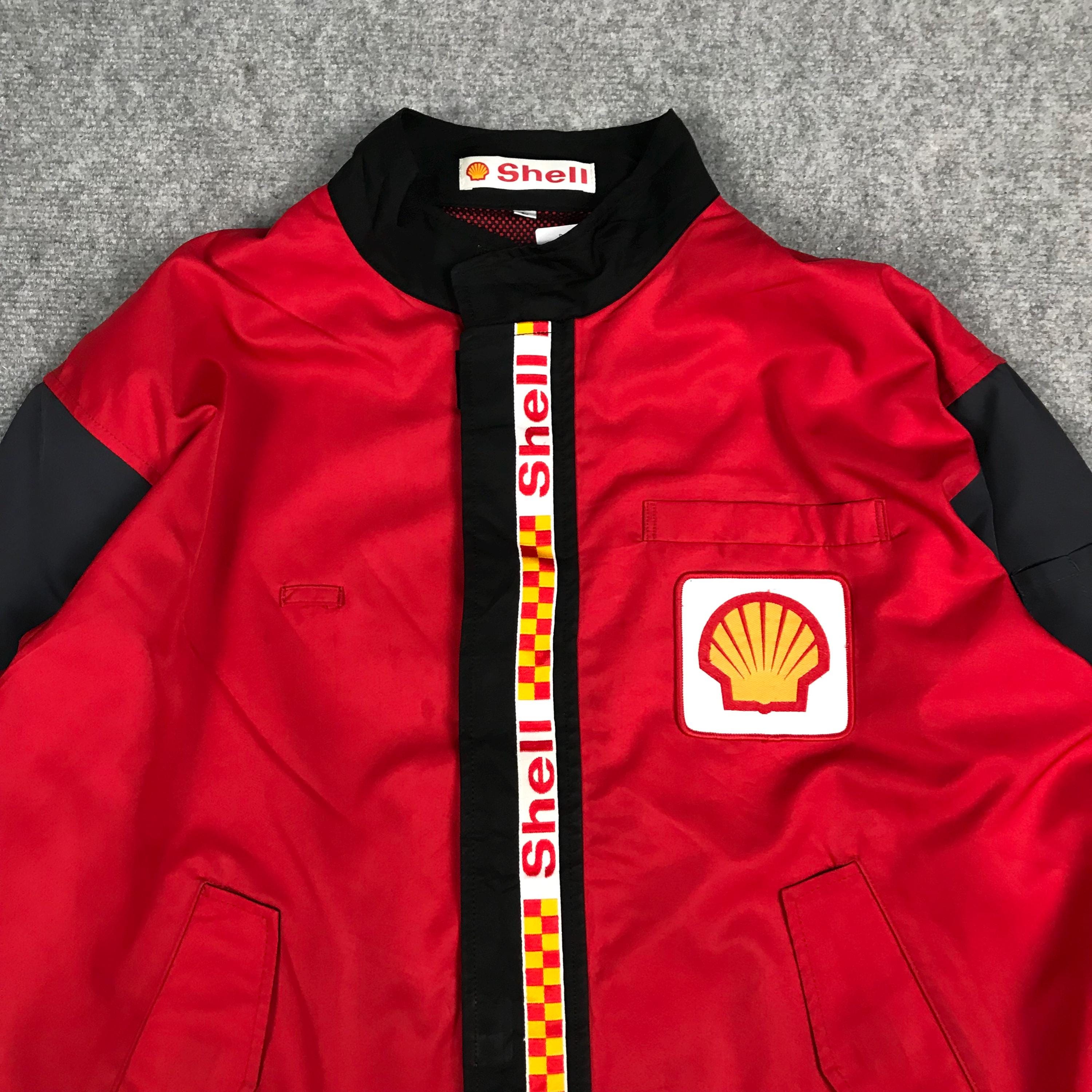 Vintage Shell Jacket Oil Brand Japan Work Uniform Racing Vintage Shell Jacket Oil Brand Japan Work Uniform Racing