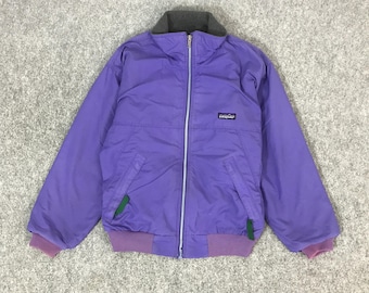 Patagonia Vintage 90s Bomber Jacket Mens M Green Blue Gray Fleece