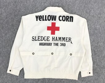 Vintage Yellow Corn Highway Magician Bomber Jacket - Size Large - Etsy