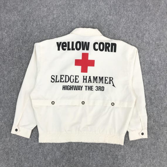 Vtg Yellow Corn Highway Magician Tokyo Yokohama Jacket Motorsport