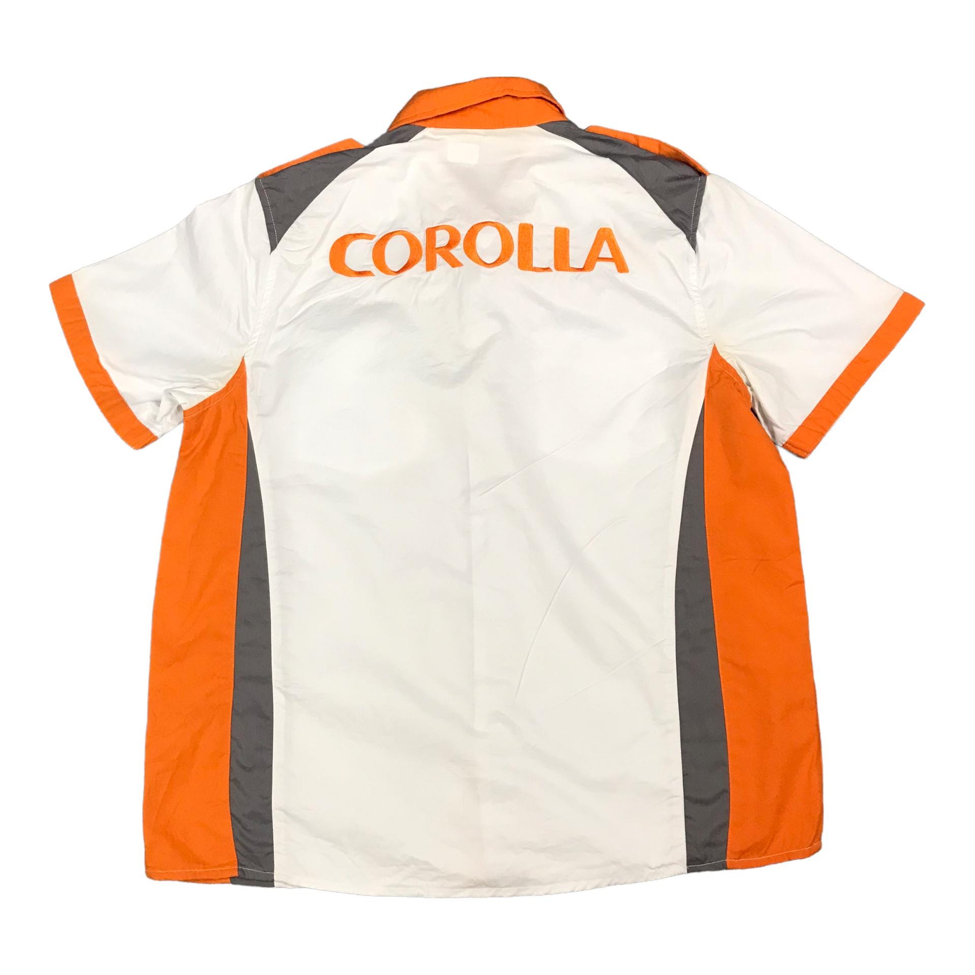 古着　COROLLA Tシャツ Vintage Toyota Corolla Embroidery Logo Button up Shirt Japan
