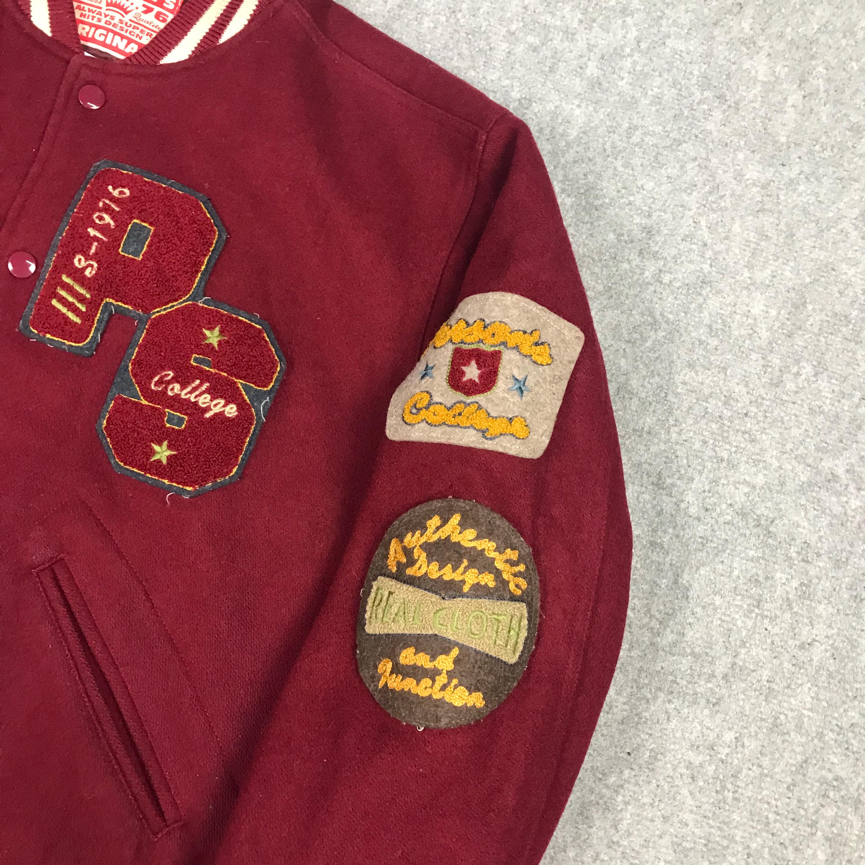 Vintage Person's Varsity Snap Button Wool Jacket Japanese - Etsy