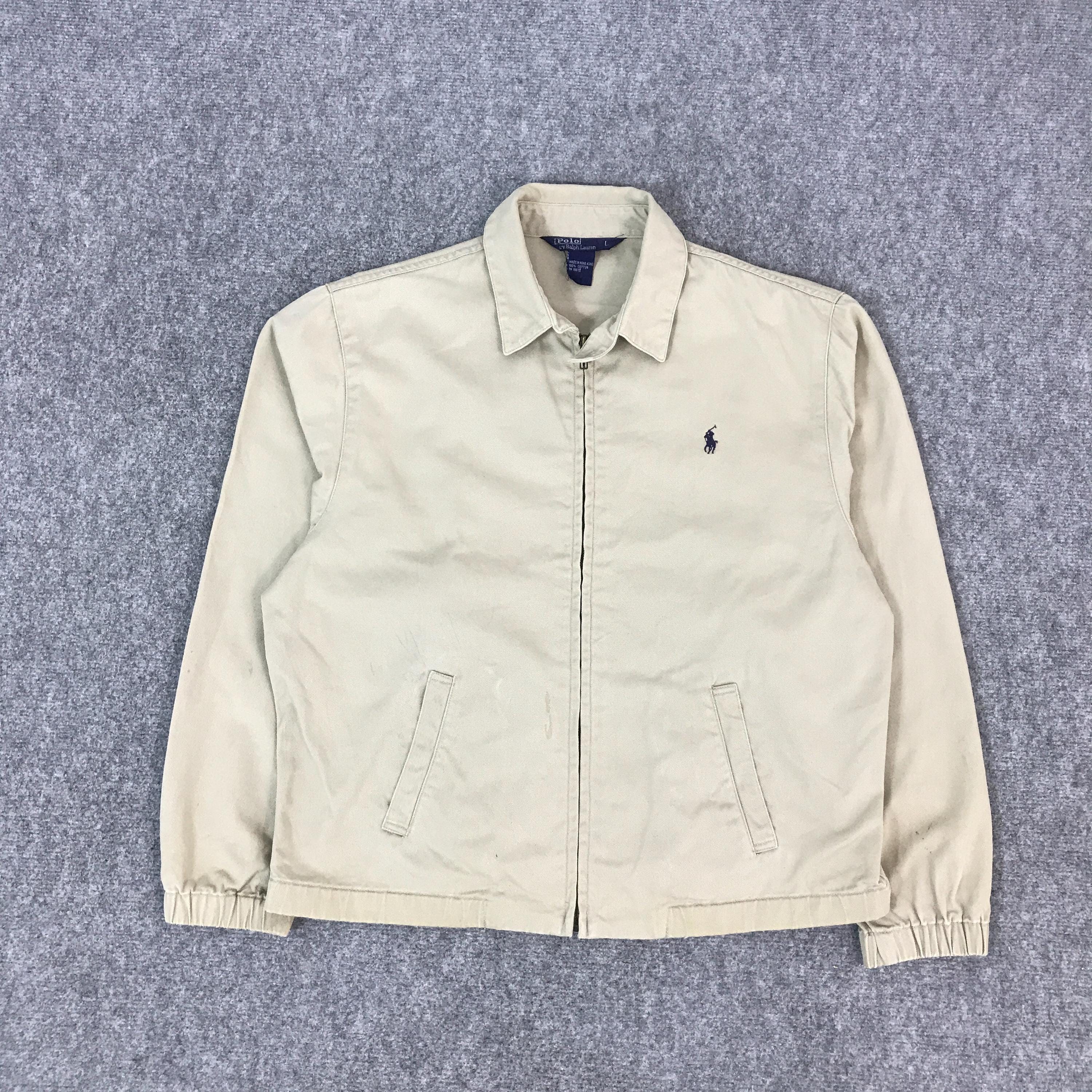 80s〜 Polo Ralph Lauren L ハリントンジャケット USA製 ポロラルフローレン RalphLauren スイングトップ ゴルフ刺繍 80s