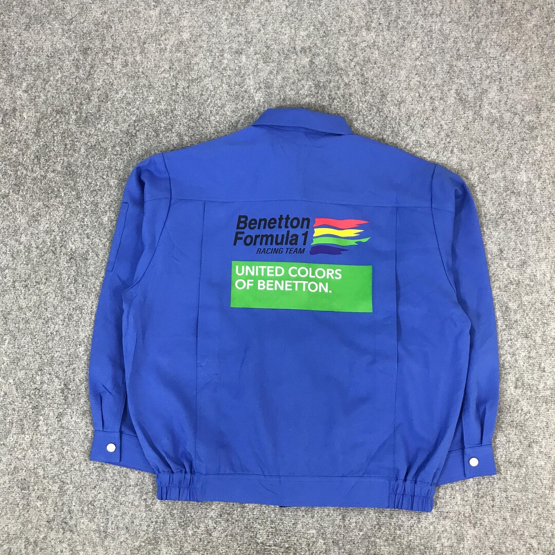 ウェア UNITED COLORS OF BENETON F1 JACKET Vintage Benetton Bitburger Formula 1 Embroidery Jacket