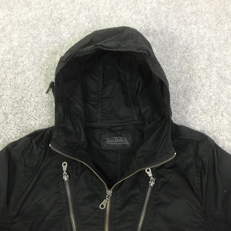 Vintage Von Dutch black hoodie Jacket image 8