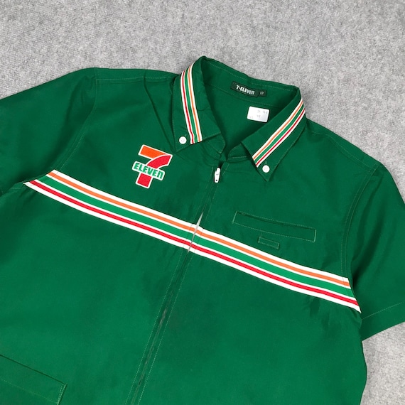 Vintage 7 Eleven Work Uniform Japan Short Sleeve Jacket Free