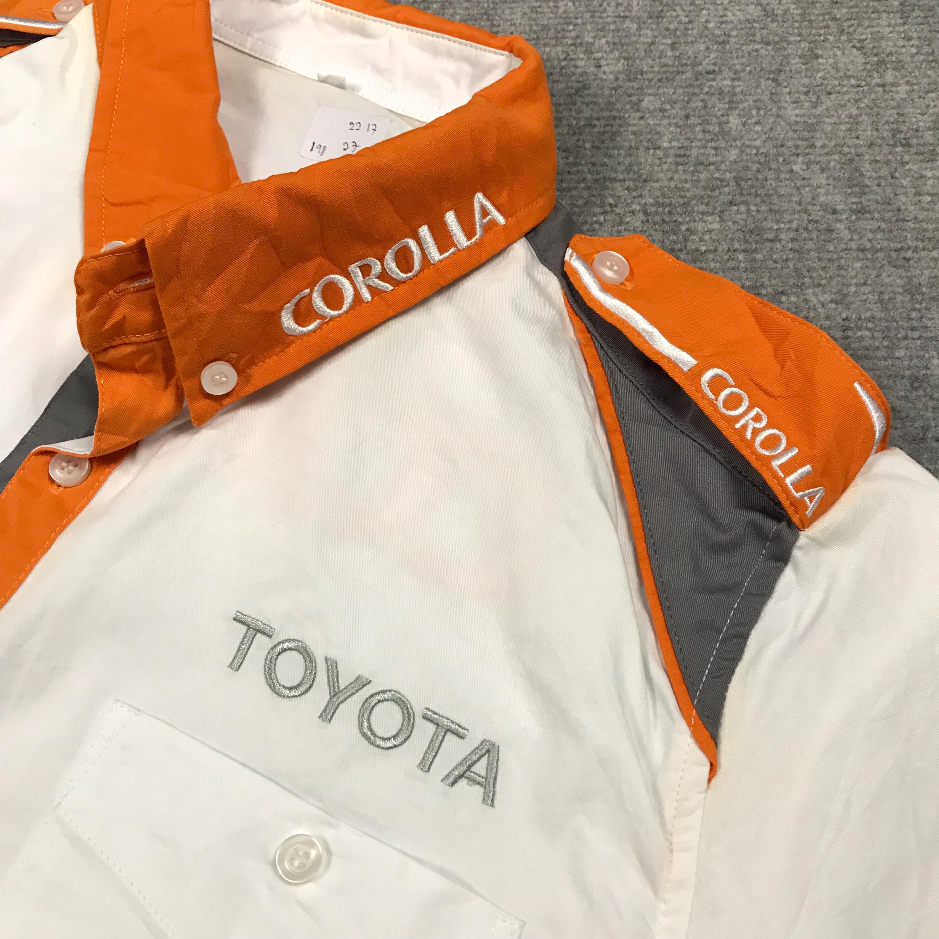 Vintage Toyota Corolla Embroidery Logo Button up Shirt Japan