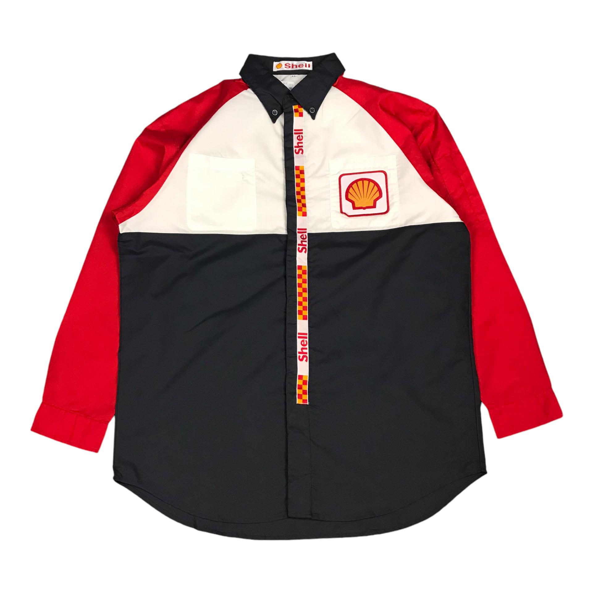 Vintage Shell Helix Button up Japan Uniform Work Shirt - Etsy