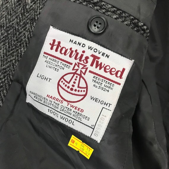 Vintage Harris Tweed Overall Wool Coat/japan Made Ireland