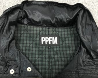 ジャケット・アウター PPFM short length coat archive black Vintage PPFM Japan Bono Style Jacket - Etsy