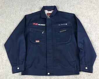 Vintage Work Jacket Custom Honda Mugen Racing Japan Brand Work