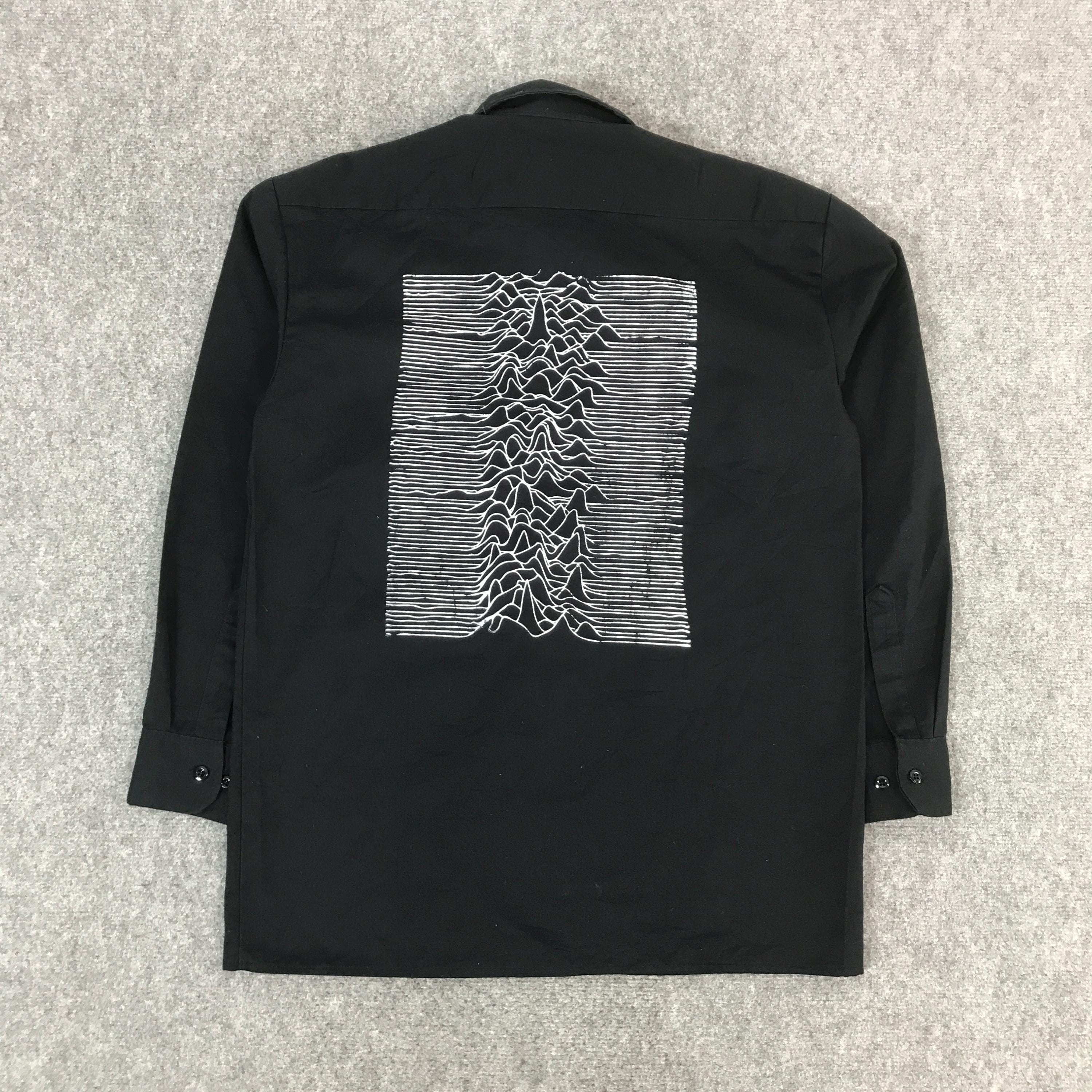 Vintage Dickies X Joy Division Art custom Black Button up shirts worker design double pocket