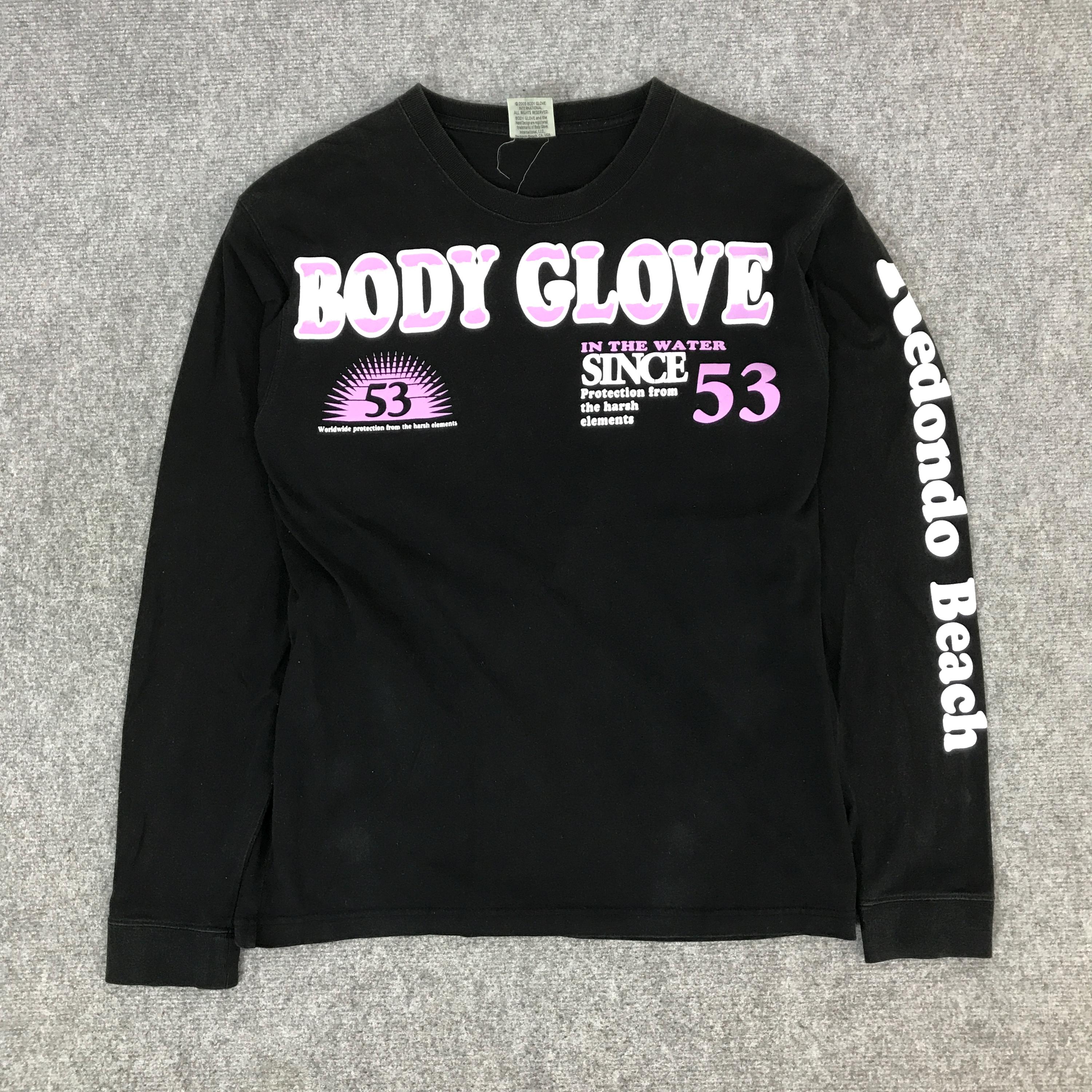 Y2k ボディグローブ サーフブランド スーパーブラックTシャツ 長袖 