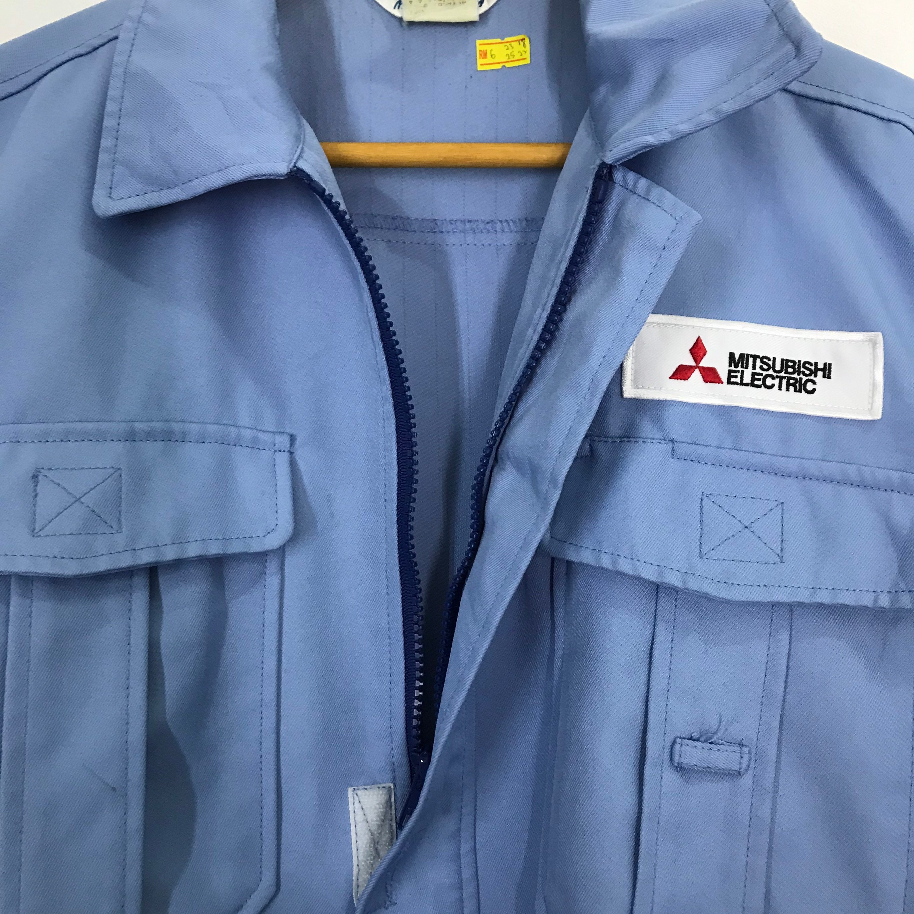 ヴィンテージ三菱電機作業服ユニフォーム/日本製ワークジャケット