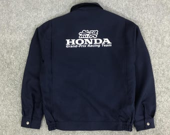 【最終】HONDA 無限 刺繍ロゴ レーシングナイロンジャケット ヴィンテージ レア ホンダ 無限 刺繍 ロゴ レーシング ボンバー