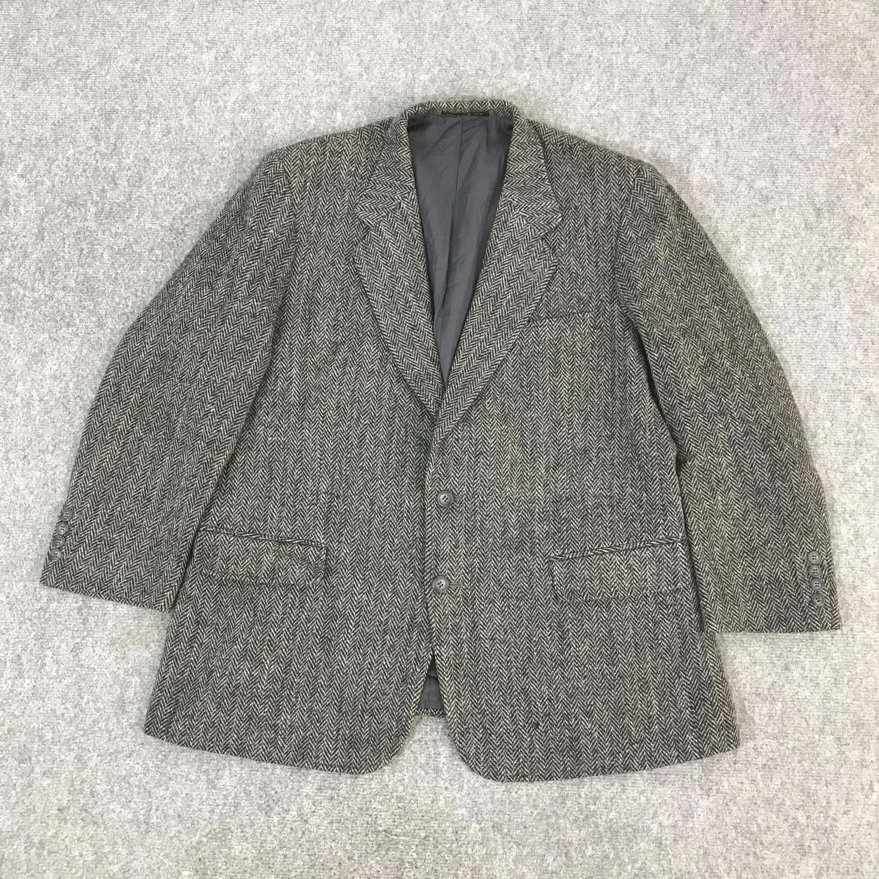 Vintage Harris Tweed Wool Blazer Coat Jacket - Etsy